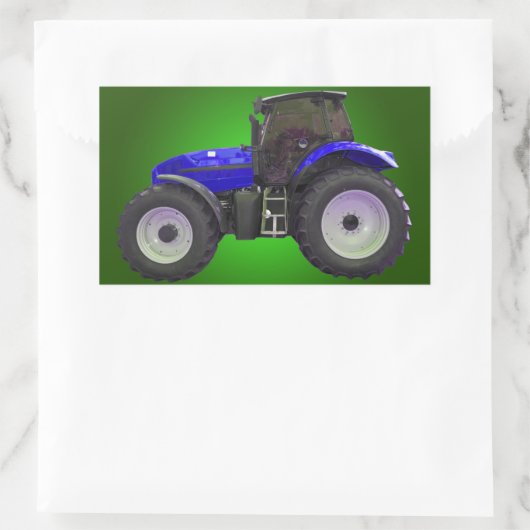 trekker rechthoekige sticker (Tas)