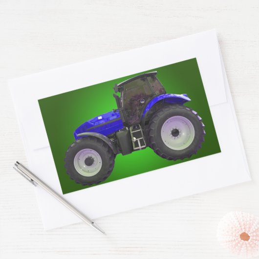 trekker rechthoekige sticker (Envelop)