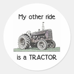 trekker ronde sticker
