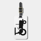  trekker silhouet Boerderij Apparatuur Icon Bagagelabel (Voorkant verticaal)