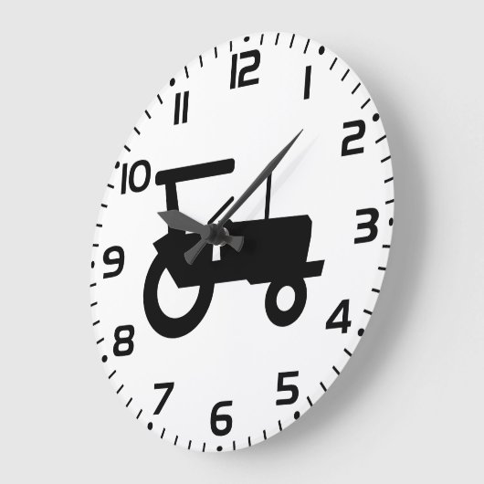  trekker silhouet Boerderij Apparatuur Icon Grote Klok (Hoek)