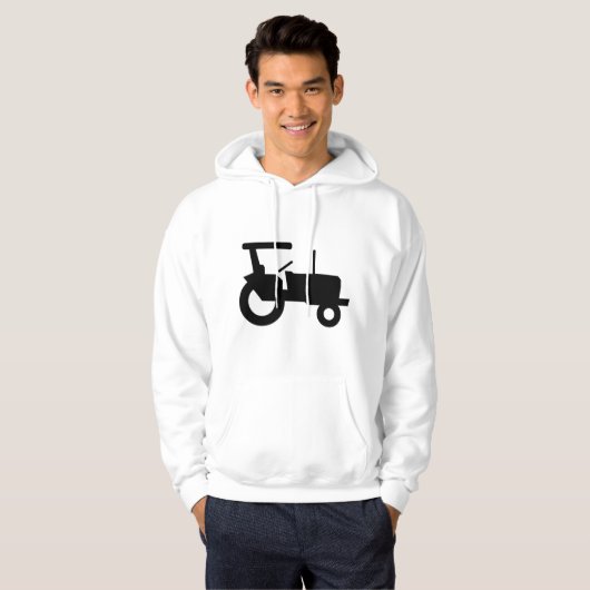  trekker silhouet Boerderij Apparatuur Icon Hoodie (Voorkant volledig)