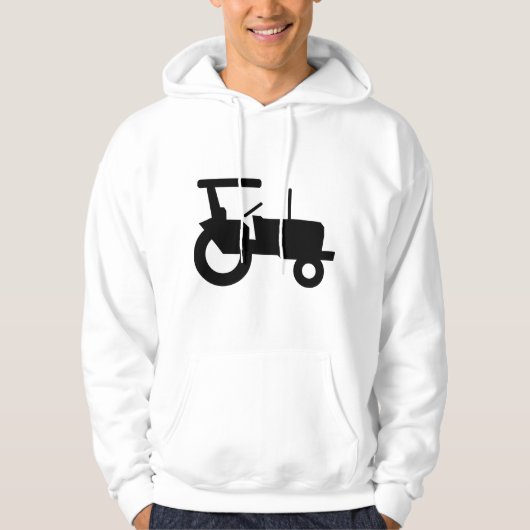  trekker silhouet Boerderij Apparatuur Icon Hoodie (Voorkant)