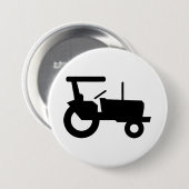  trekker silhouet Boerderij Apparatuur Icon Ronde Button 7,6 Cm (Voorkant /achterkant)