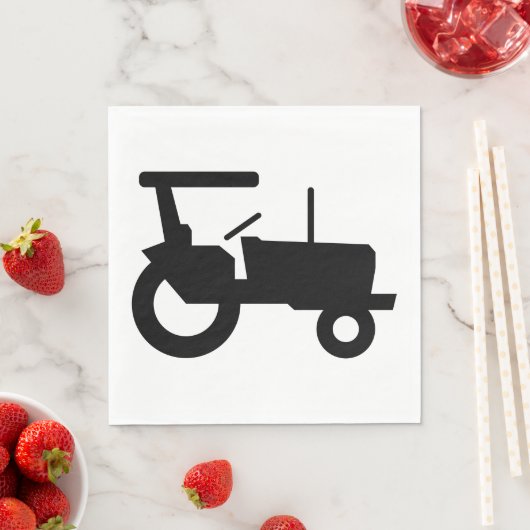  trekker silhouet Boerderij Apparatuur Icon Servet (Insitu)