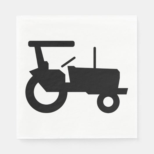  trekker silhouet Boerderij Apparatuur Icon Servet (Voorkant)