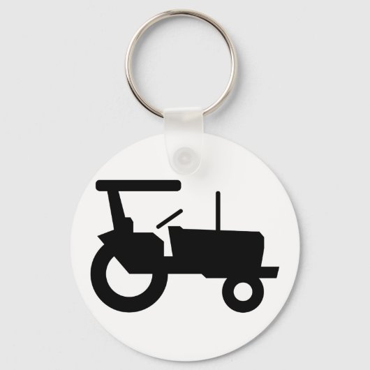  trekker silhouet Boerderij Apparatuur Icon Sleutelhanger (Achterkant)