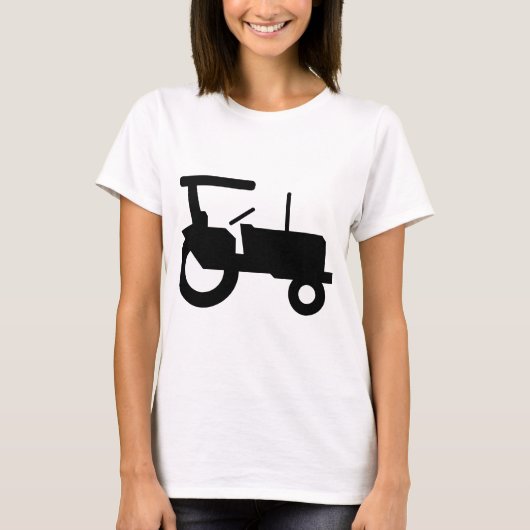  trekker silhouet Boerderij Apparatuur Icon T-shirt (Voorkant)