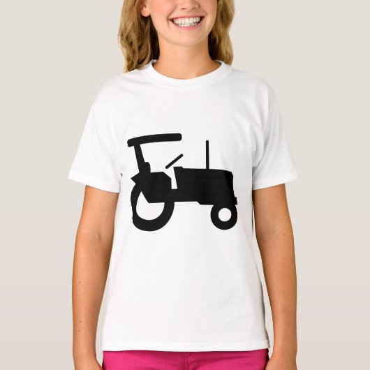  trekker silhouet Boerderij Apparatuur Icon T-shirt (Voorkant)