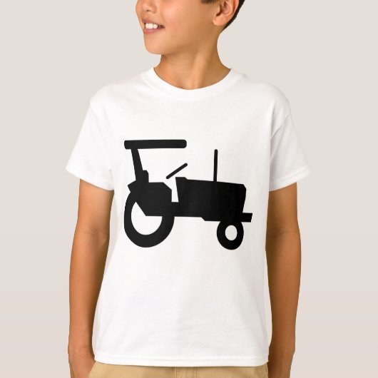  trekker silhouet Boerderij Apparatuur Icon T-shirt (Voorkant)