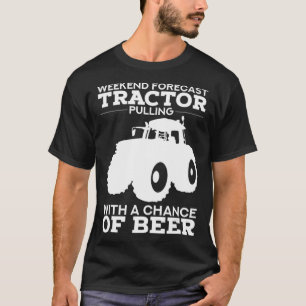 Trekker Trekken Weekend Forecast Tractor Bier GIF T-shirt