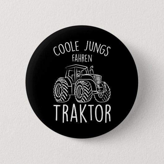 Trekker voor jongens, cabinebagage ronde button 5,7 cm (Voorkant)