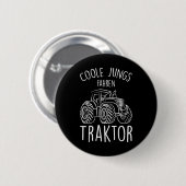Trekker voor jongens, cabinebagage ronde button 5,7 cm (Voorkant /achterkant)
