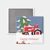 Trekker voor Kerstmis Magneet (Voorkant / Achterkant)