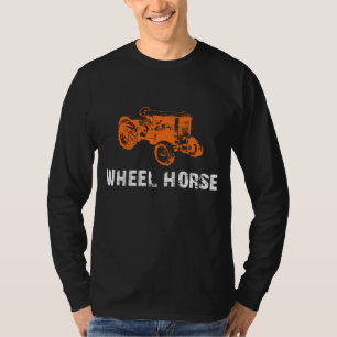 Trekker voor wielpaarden voor heren, grafisch t-shirt