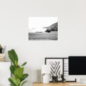 Trekker voor zwart-wit Boerderij in veld 16x20 Poster (Thuiskantoor)