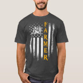 trekkerboer Amerikaanse vlagkwekerij T-shirt (Voorkant)