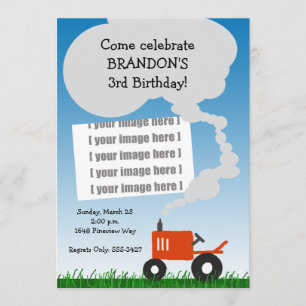 Trekkerfotouitnodiging: Red Tractor Kaart