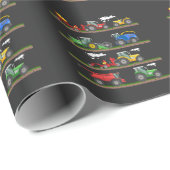 Trekkerij combineert oogstland cadeaupapier (Rol Hoek)