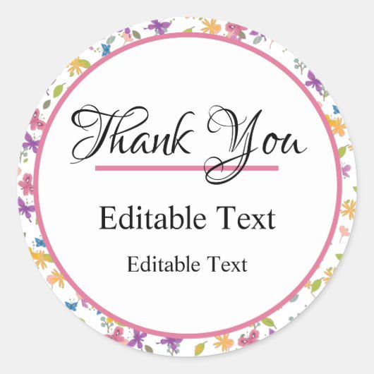 Trekkers : Butterflies Ronde Sticker (Voorkant)