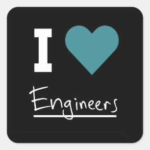 Trekkers (ingenieurs) vierkante sticker