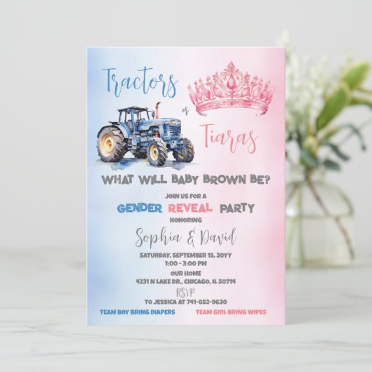 Trekkers of Tiaras Gender Reopenbaarmakingspartij Kaart (Staand voorkant)