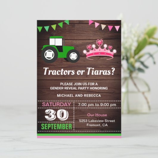 Trekkers of Tiaras Gender Reopenbaarmakingspartij Kaart (Staand voorkant)