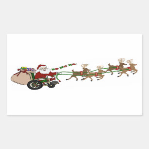 Trekkers - rolstoelSanta Rechthoekige Sticker