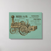 Trekkers van het Boerderij van de stoommotor Tract Canvas Afdruk (Voorkant)