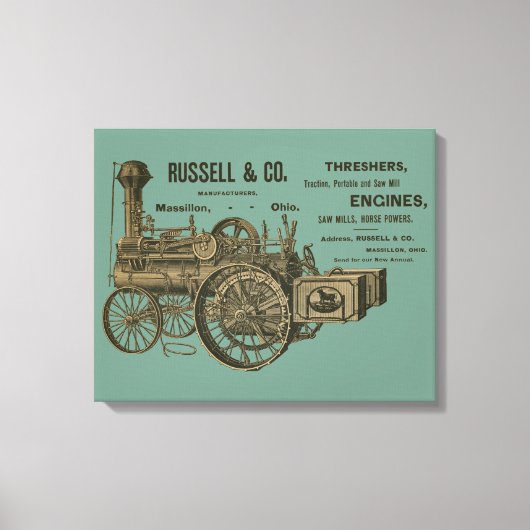 Trekkers van het Boerderij van de stoommotor Tract Canvas Afdruk (Voorkant)