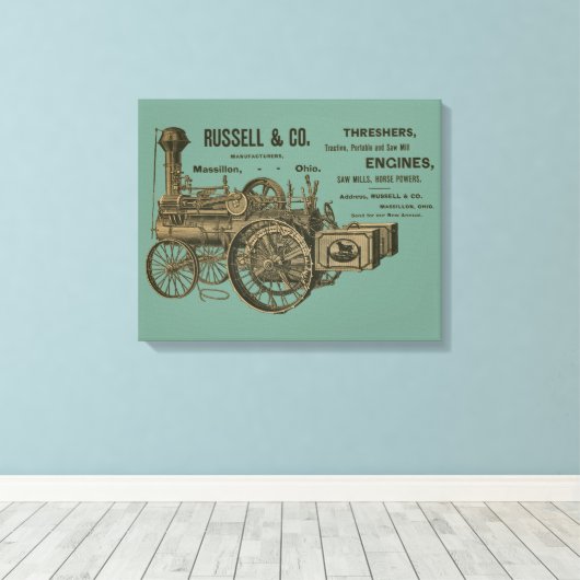 Trekkers van het Boerderij van de stoommotor Tract Canvas Afdruk (Insitu (Houten vloer))