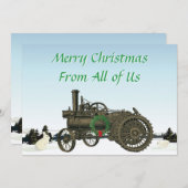 Trekkers van het Boerderij van de stoommotor Tract Feestdagenkaart (Voorkant / Achterkant)