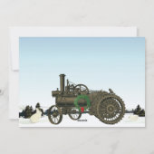 Trekkers van het Boerderij van de stoommotor Tract Feestdagenkaart (Achterkant)