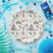 Trekkers van kalveren Fendag Papieren Bordje (Feest)