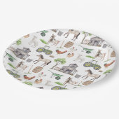 Trekkers van kalveren Fendag Papieren Bordje (Gekanteld)