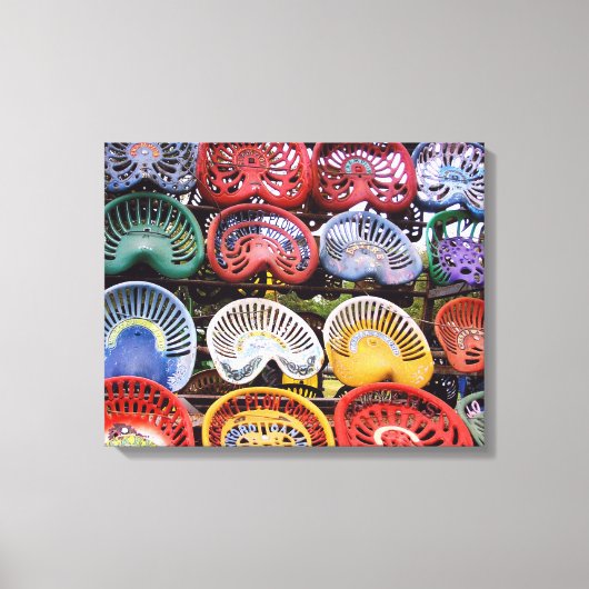 Trekkerstoelen op het Show van de trekker Canvas Afdruk (Voorkant)