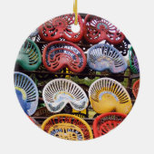 Trekkerstoelen op het Show van de trekker Keramisch Ornament (Achterkant)