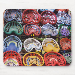 Trekkerstoelen op het Show van de trekker Muismat