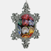 Trekkerstoelen op het Show van de trekker Tin Sneeuwvlok Ornament (Links)