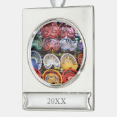 Trekkerstoelen op het Show van de trekker Verzilverd Banner Ornament (Links)