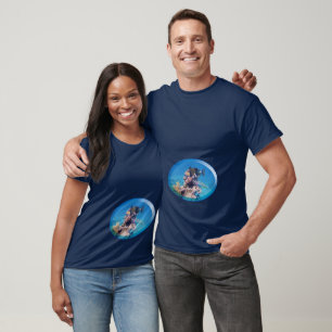 Trekkervis bij koraalrif - Fotografisch ontwerp    T-shirt
