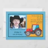 Trekkervoertuig — Fotouitnodiging Kaart (Voorkant)