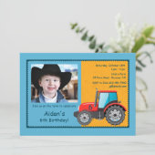 Trekkervoertuig — Fotouitnodiging Kaart (Staand voorkant)