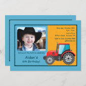 Trekkervoertuig — Fotouitnodiging Kaart (Voorkant / Achterkant)