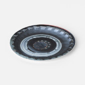 Trekkerwiel voor zwart Boerderij Papieren Bordje (Gekanteld)