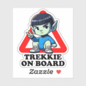 Trekkie on board sticker (Vel)