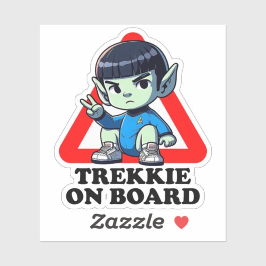 Trekkie on board sticker (Vel)
