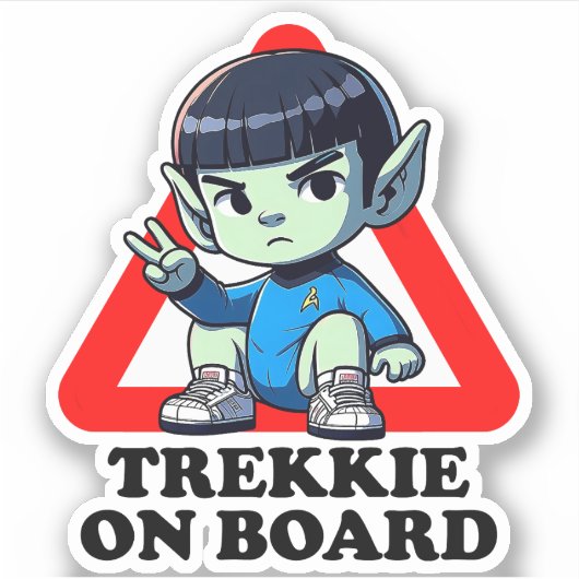 Trekkie on board sticker (Voorkant)