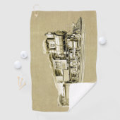 Trekking van de stuurmachinemotor golfhanddoek (Insitu)