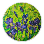 Trekknop iris keramische knop (Voorkant)